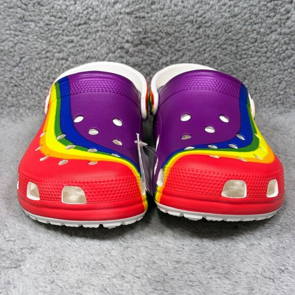 Crocs Classic Rainbow Dye Mens Size 10 Slip On Clogs Shoes Multicolor 208106-93R - Picture 2 of 10